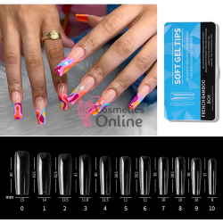 Tipsuri Soft Gel Tips 504 bucati Transparente Cod TPS103BB French Bamboo Lungi